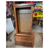 Wooden gun display cabinet