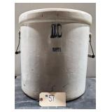 10 Gallon Ruckel's Stoneware Crock w/Wire Bales