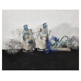 Metal Snowman and Noel Sign