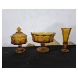 Fostoria Glass Company - Amber Glass Candy Dishes