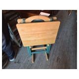 Pair of TV trays w/storage stand