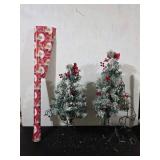 Outdoor Christmas Trees (2) and Wrapping Paper
