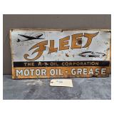 Fleet Motor Oil & Grease Sign (23'W x 11-1/2'H)