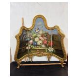 French-style gilt wood fireplace screen