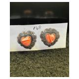 QT Sterling Silver Heart Stud Earrings
