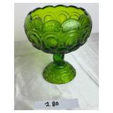 L.E. Smith Glass Moon & Stars Pedestal Compote 7'