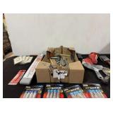 Mop rack, double A batteries and misc supplies
