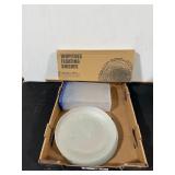 Set of glass plates, shelves, cereal container