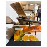 Hand Pump, Axe Handles, Bow Saw, Paint Roller