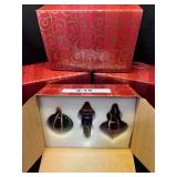 4-Sets 2001 Holiday Treasures Glass Ornaments