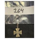 Christogram Alpha Omega Cross Pendant
