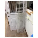 Metal white shelving racks