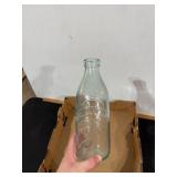 Vintage 10' Absolutely Pure Milk glass bottle