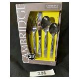 Cambridge 20 piece Stainless Flatware Boa NIB