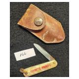 Rare! Cook's Paints Advertising Mini Pocket knife