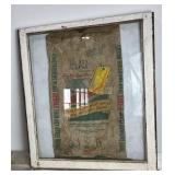 Vintage Dekalb Seed Sack Framed n Window