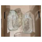 X2 Golden Harvest Mason Jars, X2 misc. Mason Jars