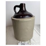 2 Gallon Brown Glazed Crock Jug