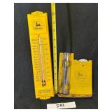 Vtg John Deere Rain Gauge & thermometer USA