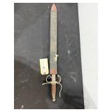 Tomahawk sword with faux leather case