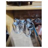 Aluminum Tankard mugs x5