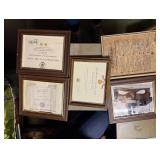 Misc picture frames x10 department of Army...