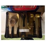 vintage traveling bar set with case