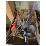 Antique misc kitchen utensils