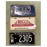 x3 vintage license plates