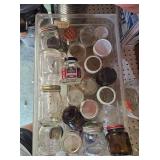 Misc glass jars and x2 large 1 gallon glass jars