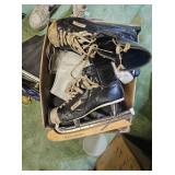 misc ice skates, multiple shoes, various sizes