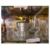 misc glassware and pitchers x2