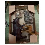 decrative animal figurines, and jewerly box