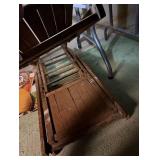 x2 vintage wooden folding chairs