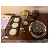 misc clocks x6 thermometer/berometer