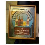 vintage leroux and brew mirror beer sign