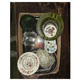 vintage misc ash tray and dishes