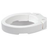 Carex Elongated Hinged Raised Toilet Seat  Adds 3.