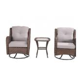 $303 Lounge Chair  Dual Tone Brown Fabric: Grey