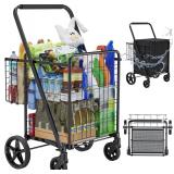 Folding Shopping Cart with Waterproof Bag  Grocery