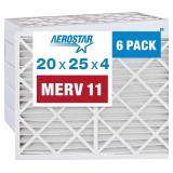 $112 Aerostar 20x25x4 MERV 11 Pleated Air Filter