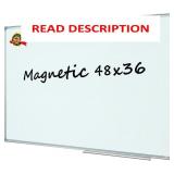 Lockways White Board 48 x 36 Inch | Magnetic Dry E