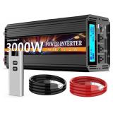 $186 3000W Power Inverter 12V DC to AC 110V/120V (