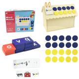 Wooden CVC Word Spelling Number Flashcards Games