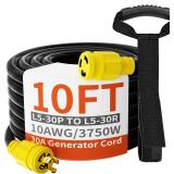 HUANCHAIN 3 Prong 30 Amp Generator Cord 10 Feet He