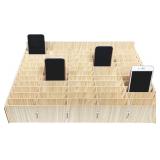 Wooden Desktop Storage Box Mobile Phone Management