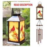 Cardinal Wind Chimes for Outside Solar Lantern  Ch