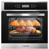 $550 AMZCHEF Single Wall Oven 24" Built-in Electri