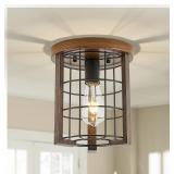 Farmhouse Mini Cage Flush Mount Ceiling Light  Vin