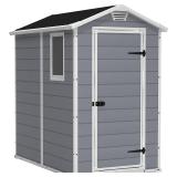$499 Keter Manor 4x6 Resin Outdoor Storage Shed Ki